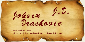 Joksim Drašković vizit kartica